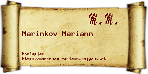 Marinkov Mariann névjegykártya